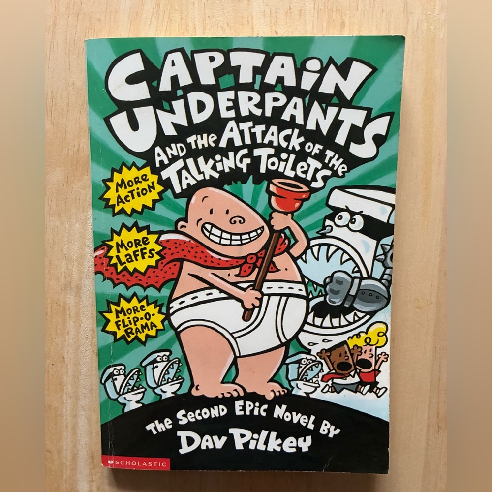 Captain Underpants and the Attack of the Talking Toilets by Dav Pilkey Paperback